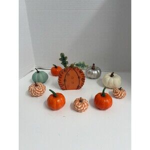 10 Piece Pumpkin Lot Fall Seasonal Thanksgiving